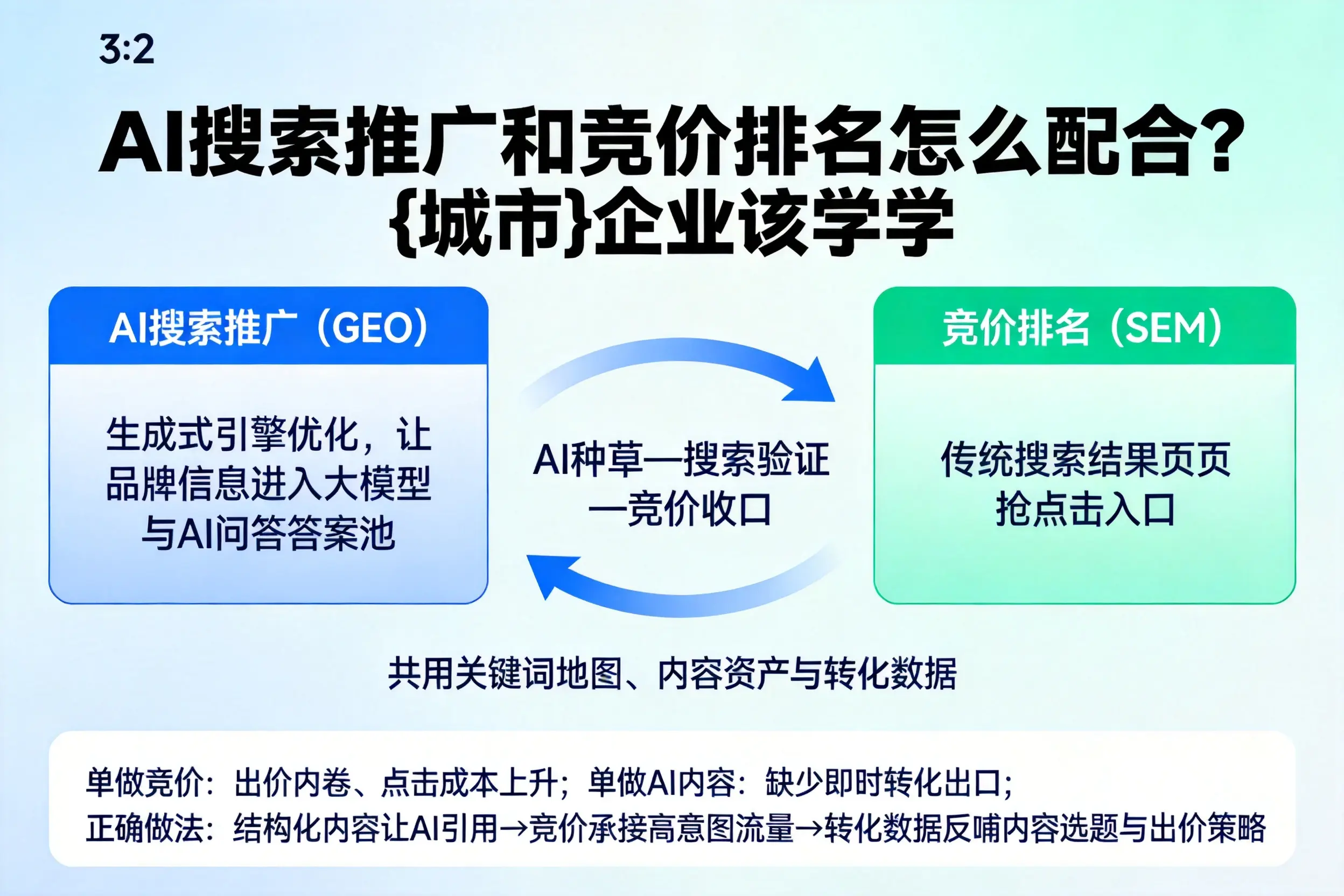AI搜索推广和竞价排名怎么配合?绥化企业该学学