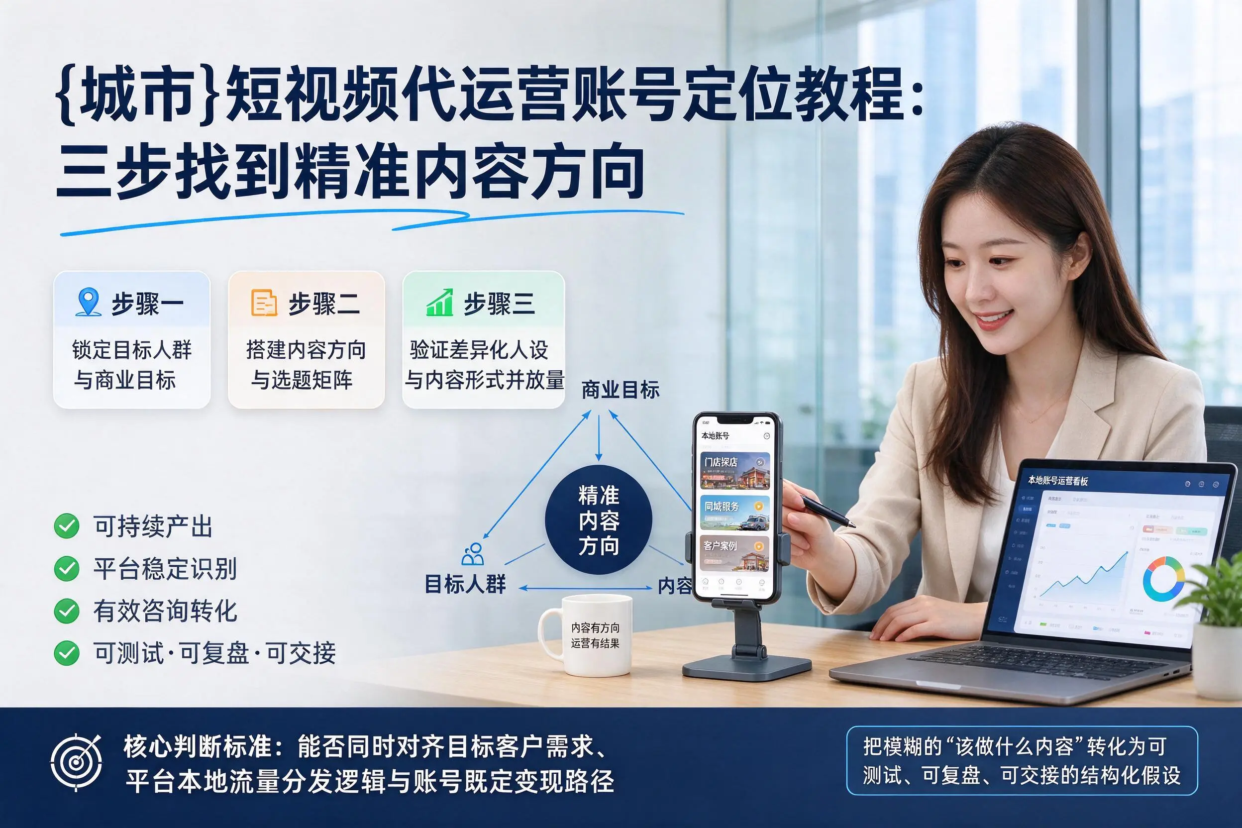绥化短视频代运营账号定位教程:三步找到精准内容方向