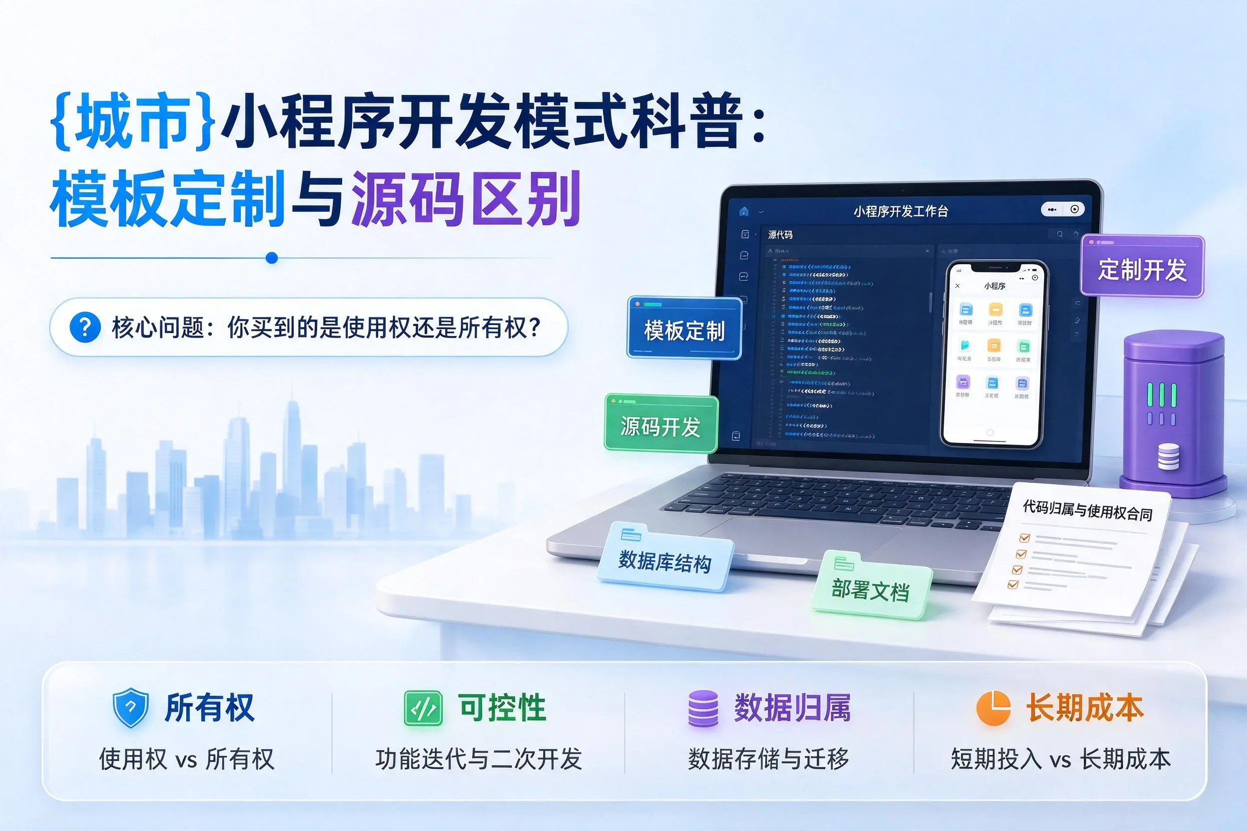 绥化小程序开发模式科普：模板定制与源码区别
