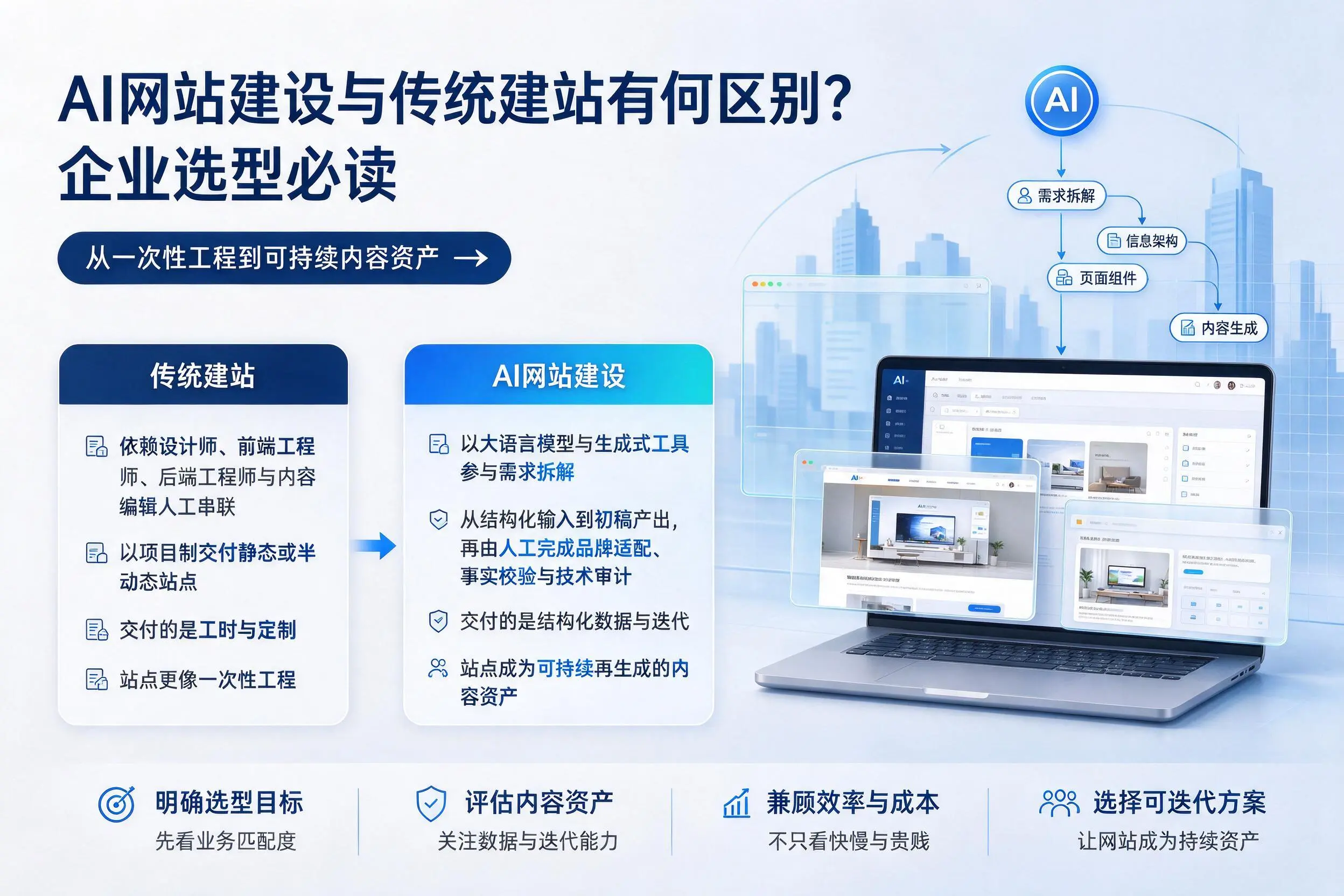 AI网站建设与传统建站有何区别？绥化企业选型必读