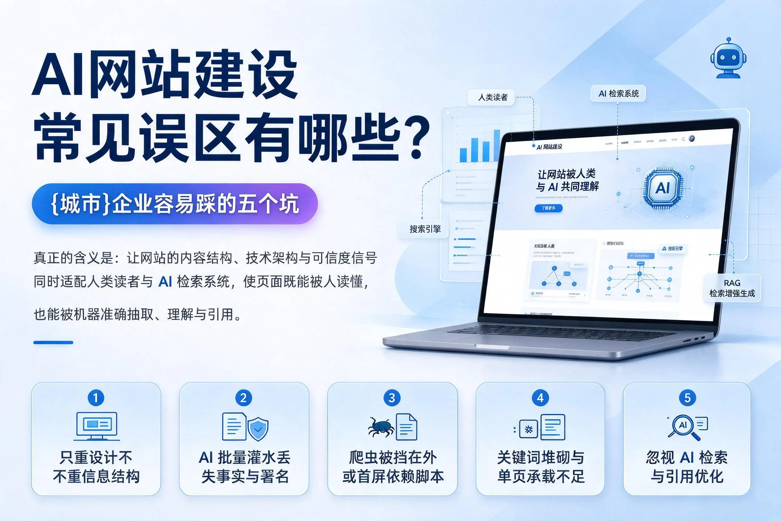 AI网站建设常见误区有哪些?绥化企业容易踩的五个坑