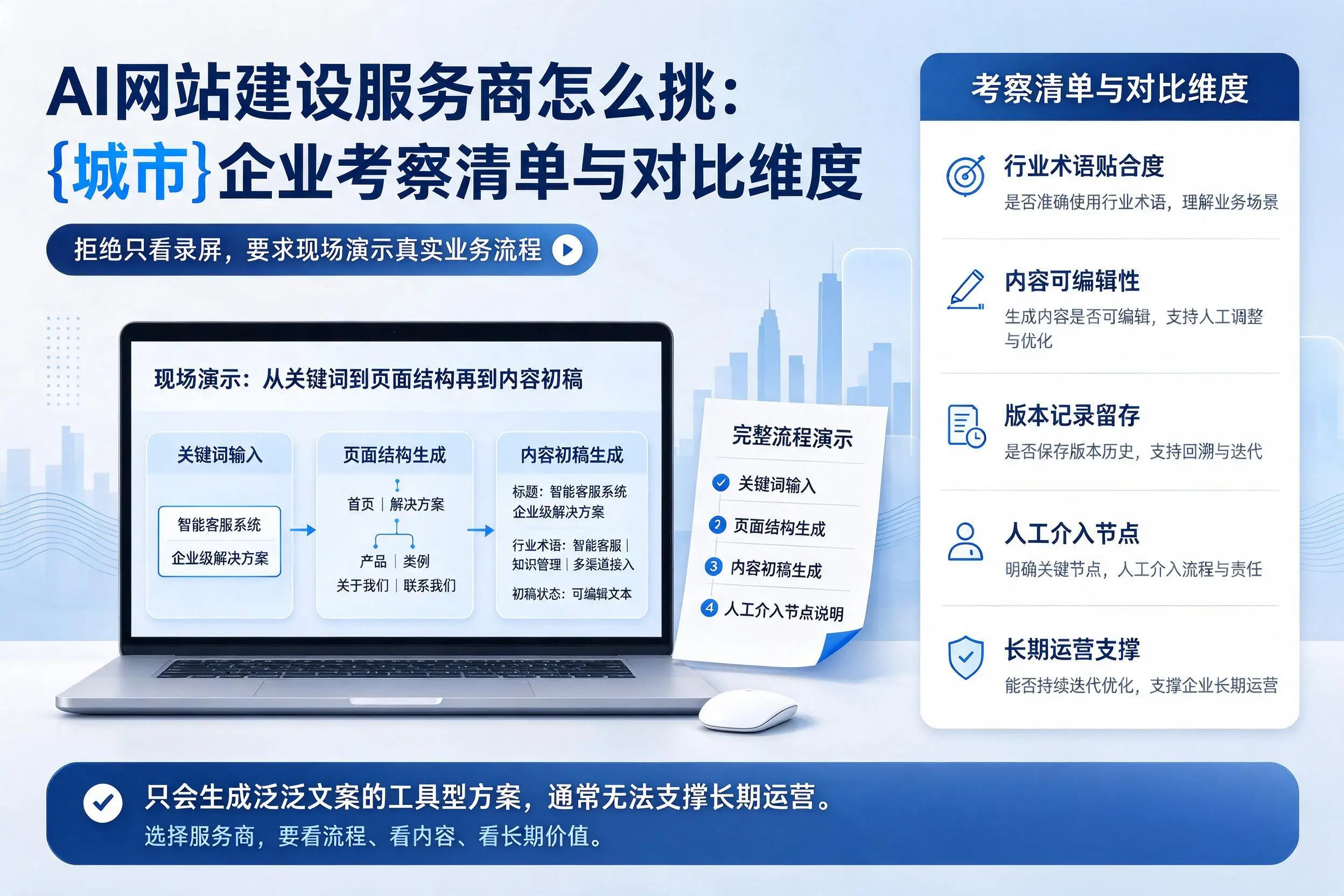 AI网站建设服务商怎么挑:绥化企业考察清单与对比维度