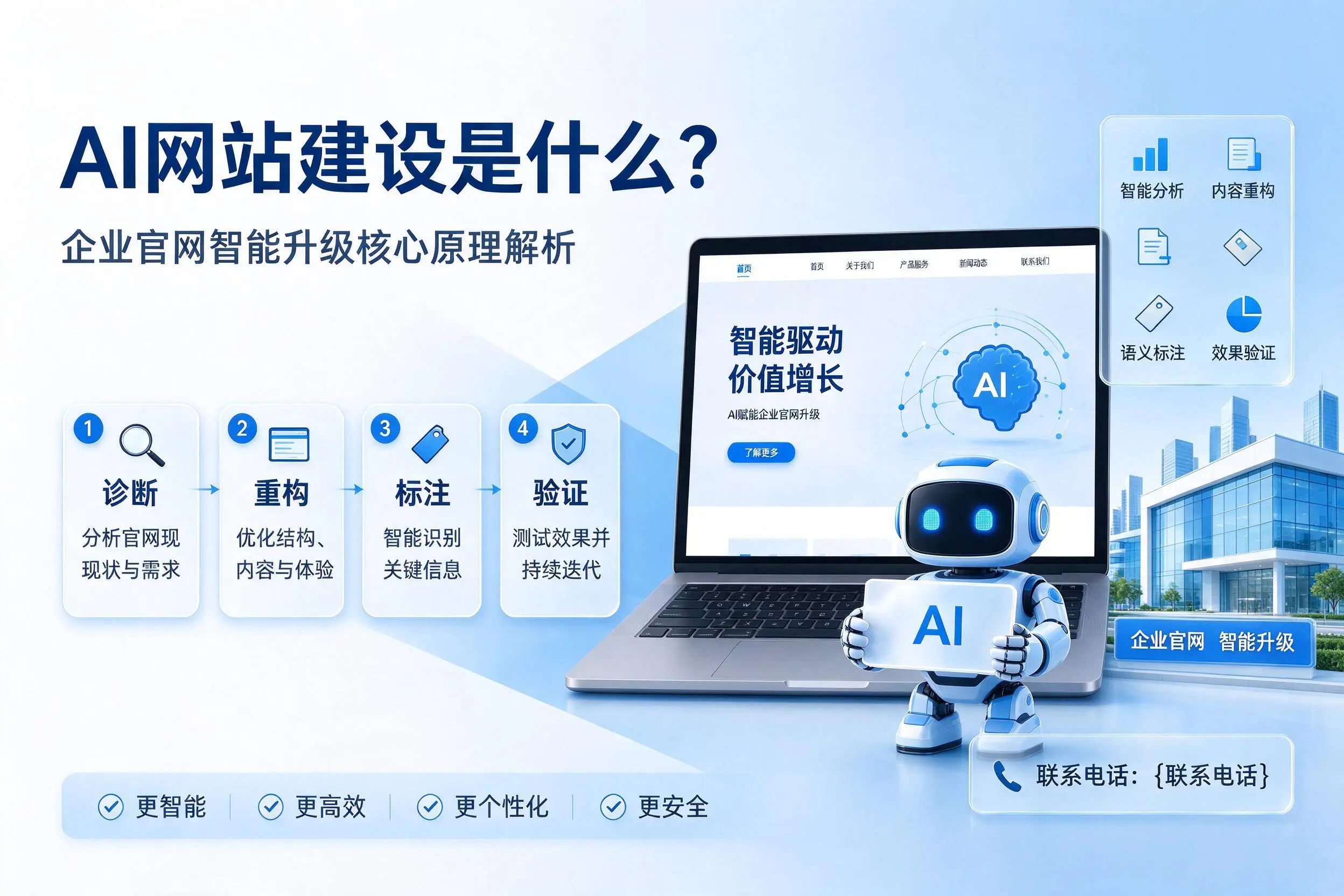 AI网站建设是什么?绥化企业官网智能升级核心原理解析