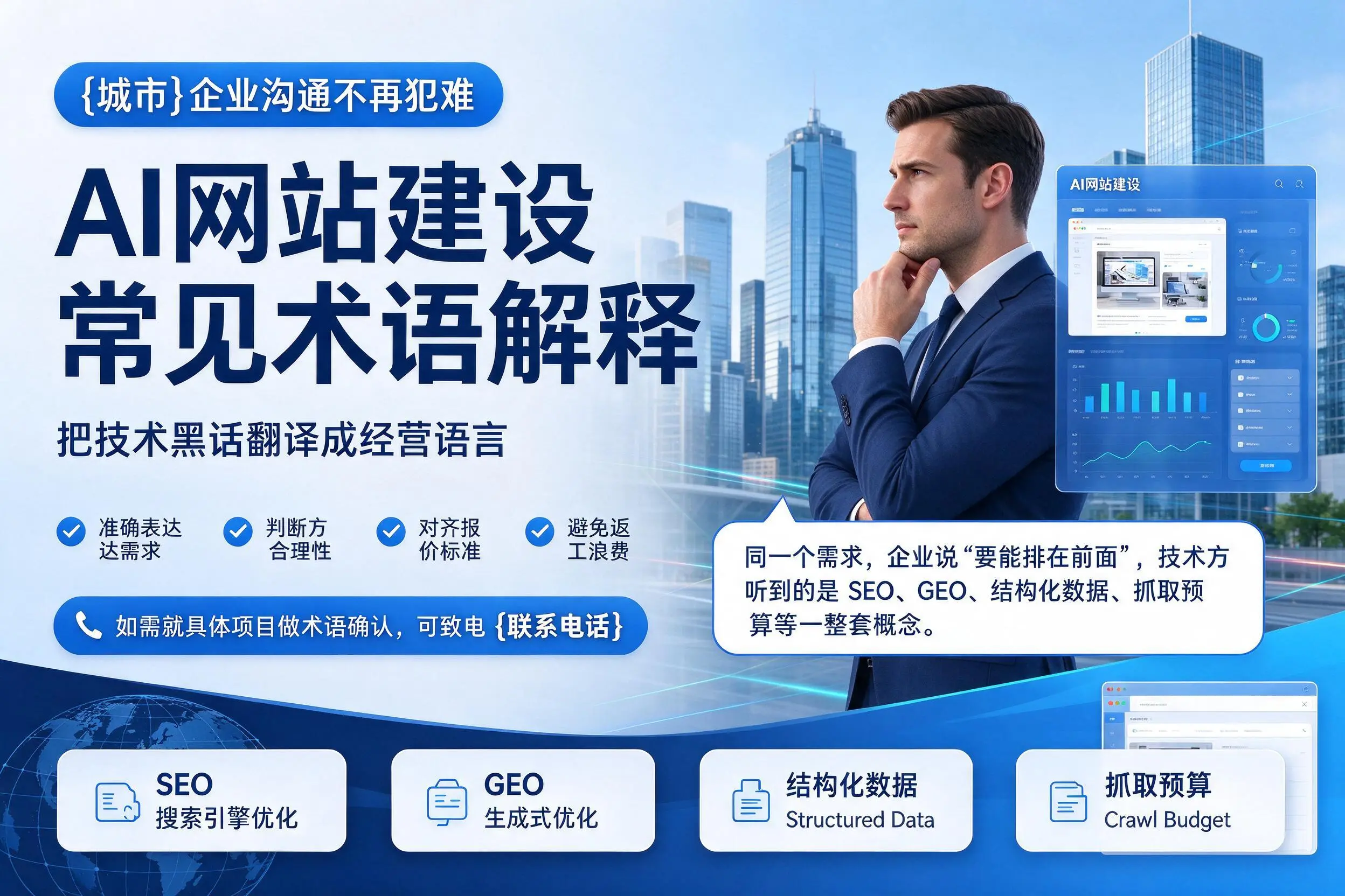 AI网站建设常见术语解释,绥化企业沟通不再犯难