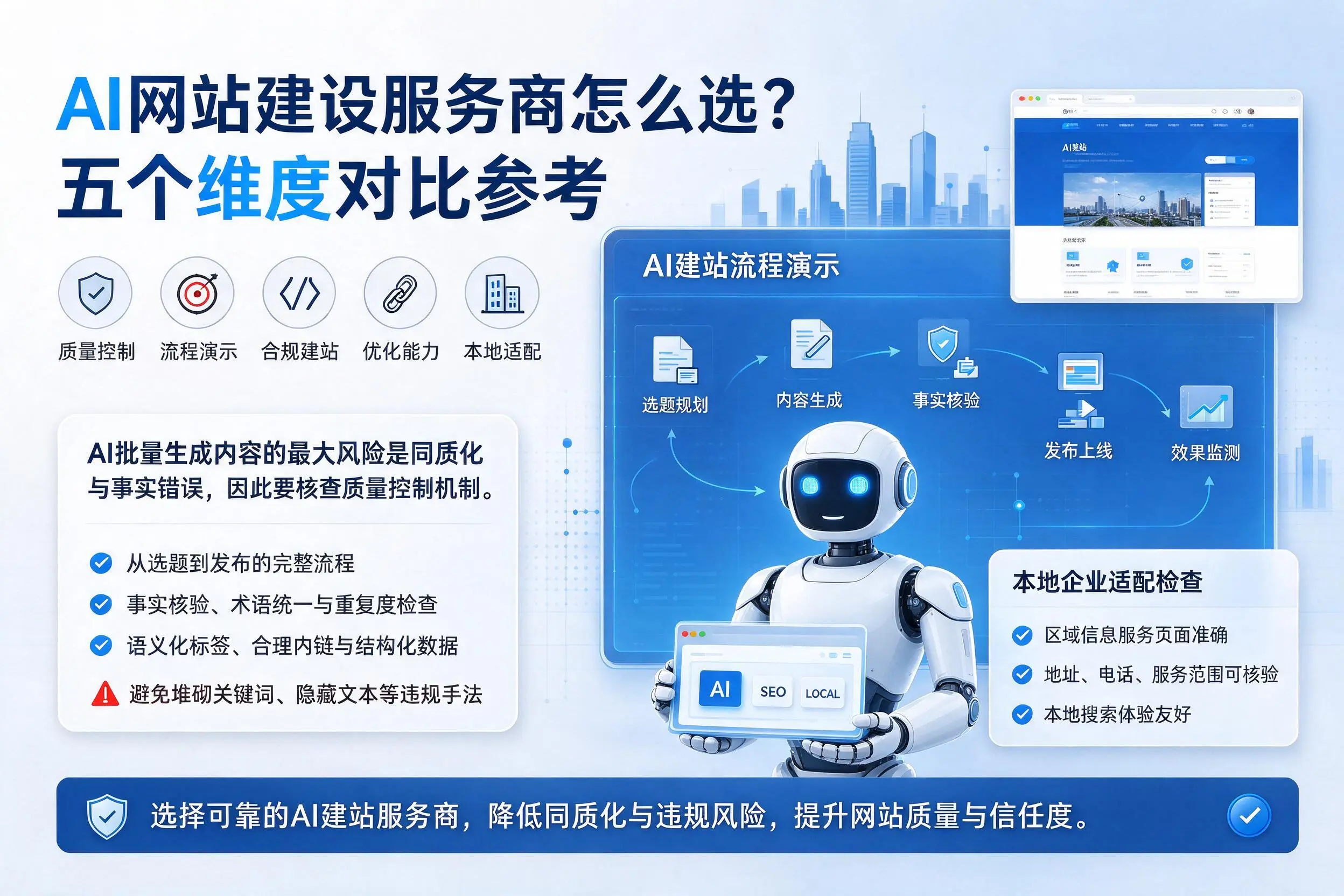 绥化AI网站建设服务商怎么选？五个维度对比参考