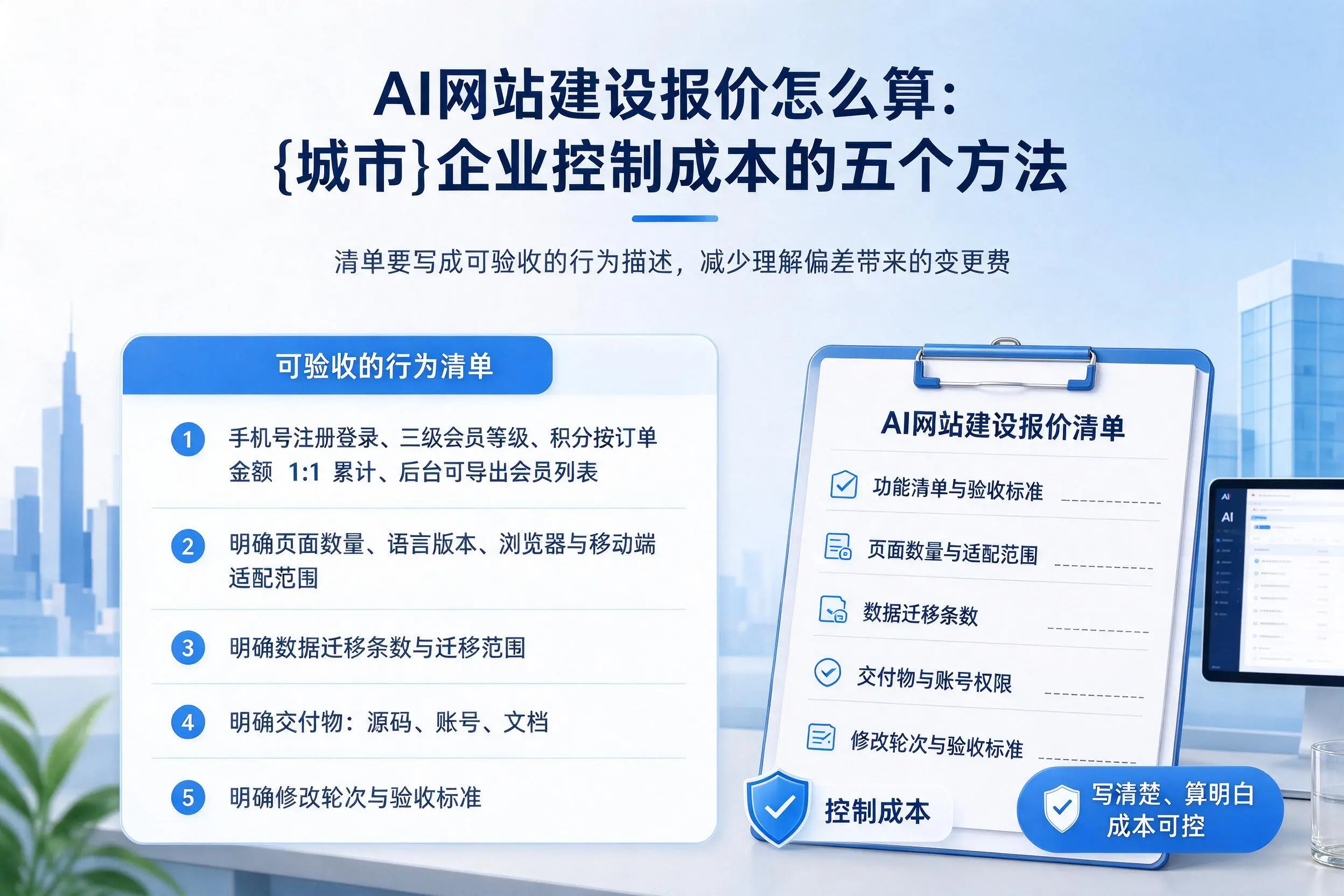 AI网站建设报价怎么算:绥化企业控制成本的五个方法